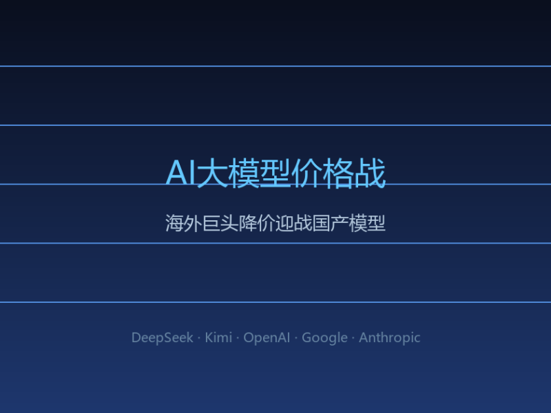 海外AI巨头集体降价自救，国产模型把牌桌掀了
