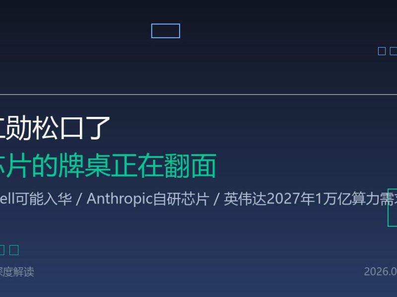 黄仁勋松口了，但真正的狠招在Anthropic那边