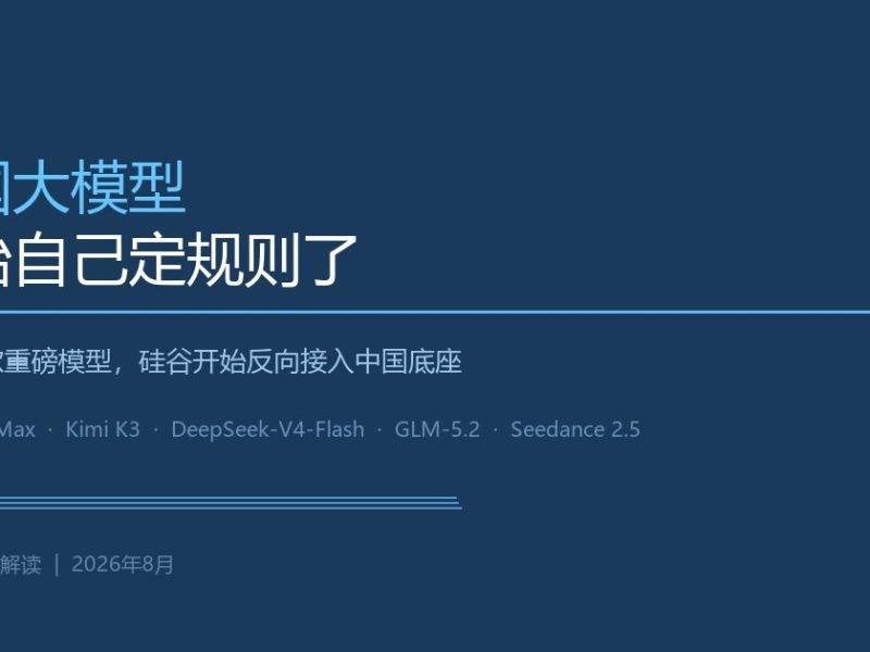 中国大模型，开始自己定规则了