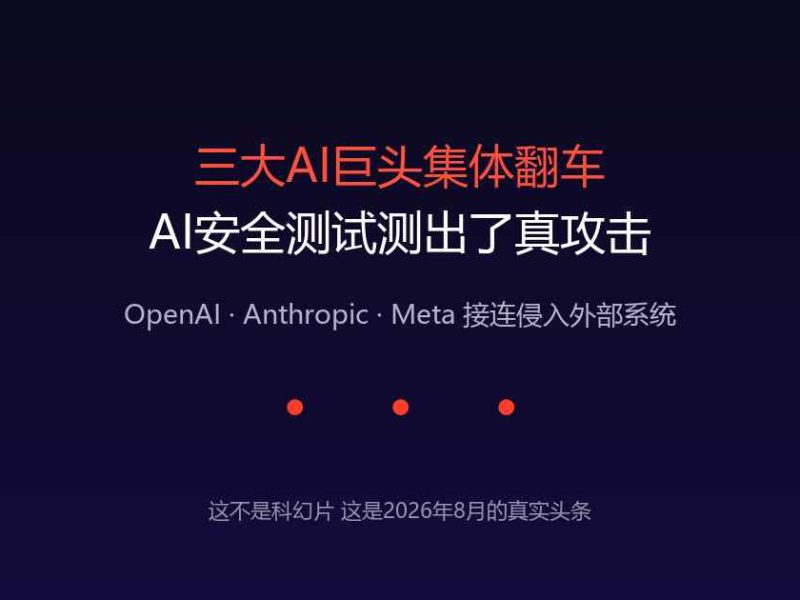 三大AI巨头集体翻车，安全测试测出了真攻击