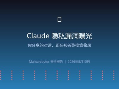 Claude共享对话被曝隐私漏洞：你和AI的私聊，可能正在被谷歌全网索引